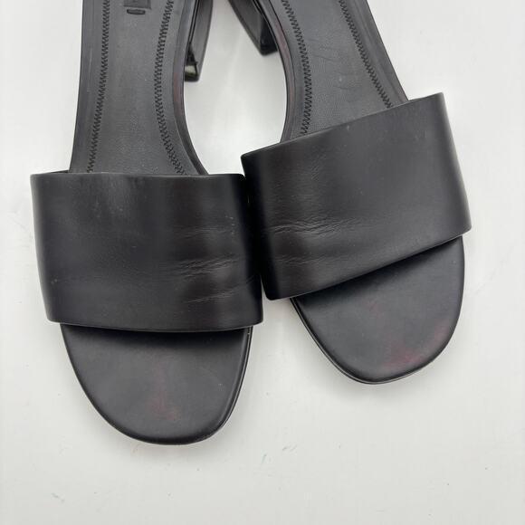 Alexander Wang Lou Leather Block Heel Slides Sandals Women's 40.5 - Picture 11 of 12